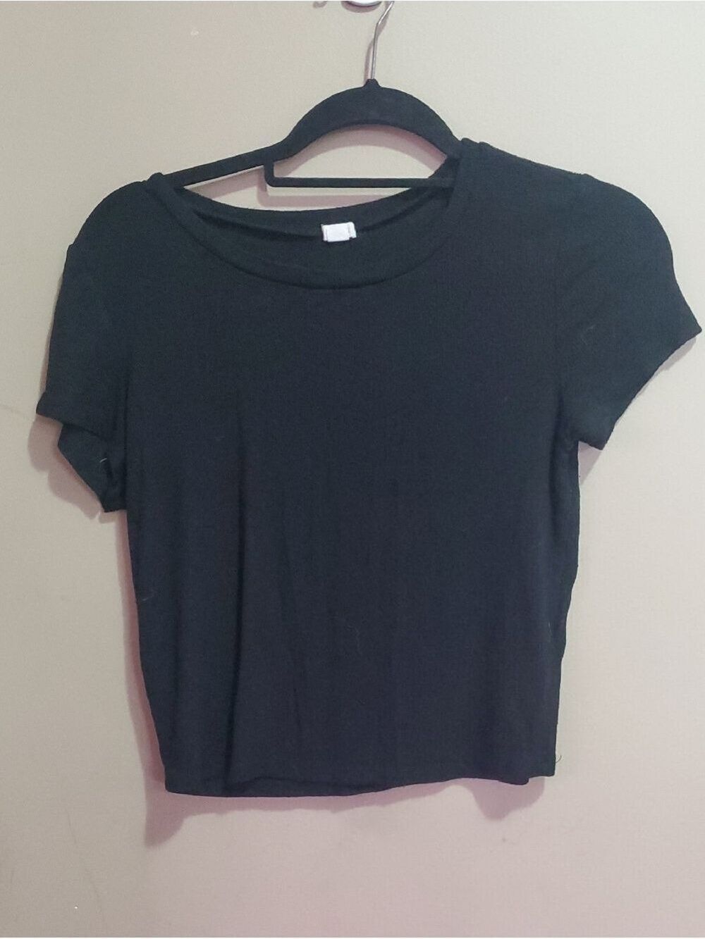 Garage Black Short Sleeve Crewneck Tee Size Large